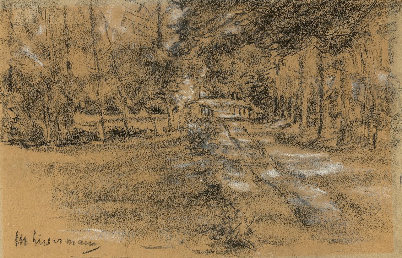This picture shows the following artwork: Max Liebermann. Weg in einem Park. Circa 1890.
