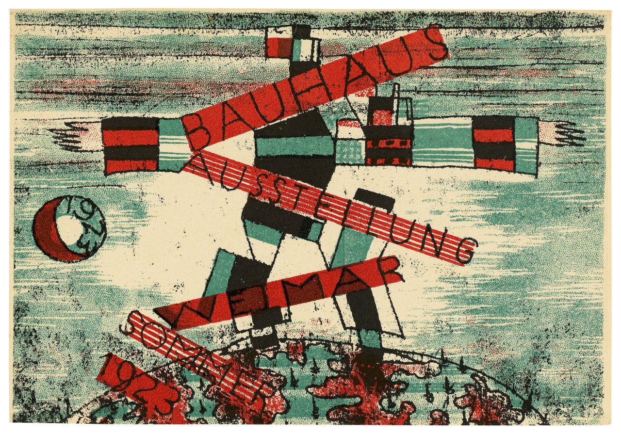 Auf diesem Bild ist das folgende Kunstwerk zu sehen: Ludwig Hirschfeld-Mack. „Bauhaus Ausstellung Weimar Sommer 1923“. 1923.
