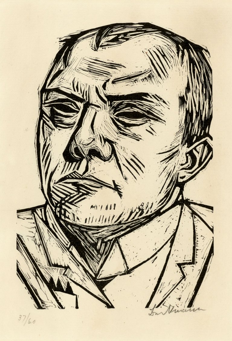 Auf diesem Bild ist das folgende Kunstwerk zu sehen: Max Beckmann. „Selbstbildnis“. 1922.