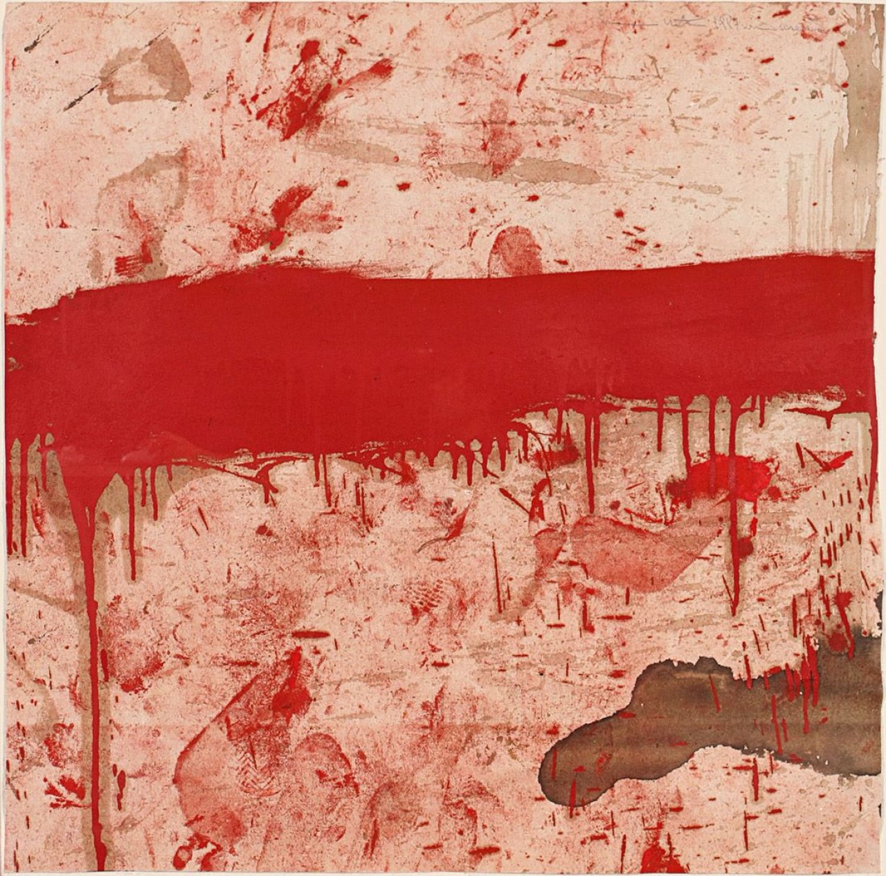 Auf diesem Bild ist das folgende Kunstwerk zu sehen: Hermann Nitsch. Ohne Titel. 1987.
