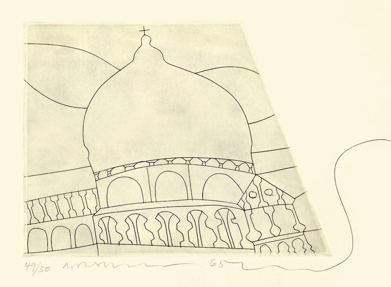 Auf diesem Bild ist das folgende Kunstwerk zu sehen: Ben Nicholson. „Pisa“. 1966.