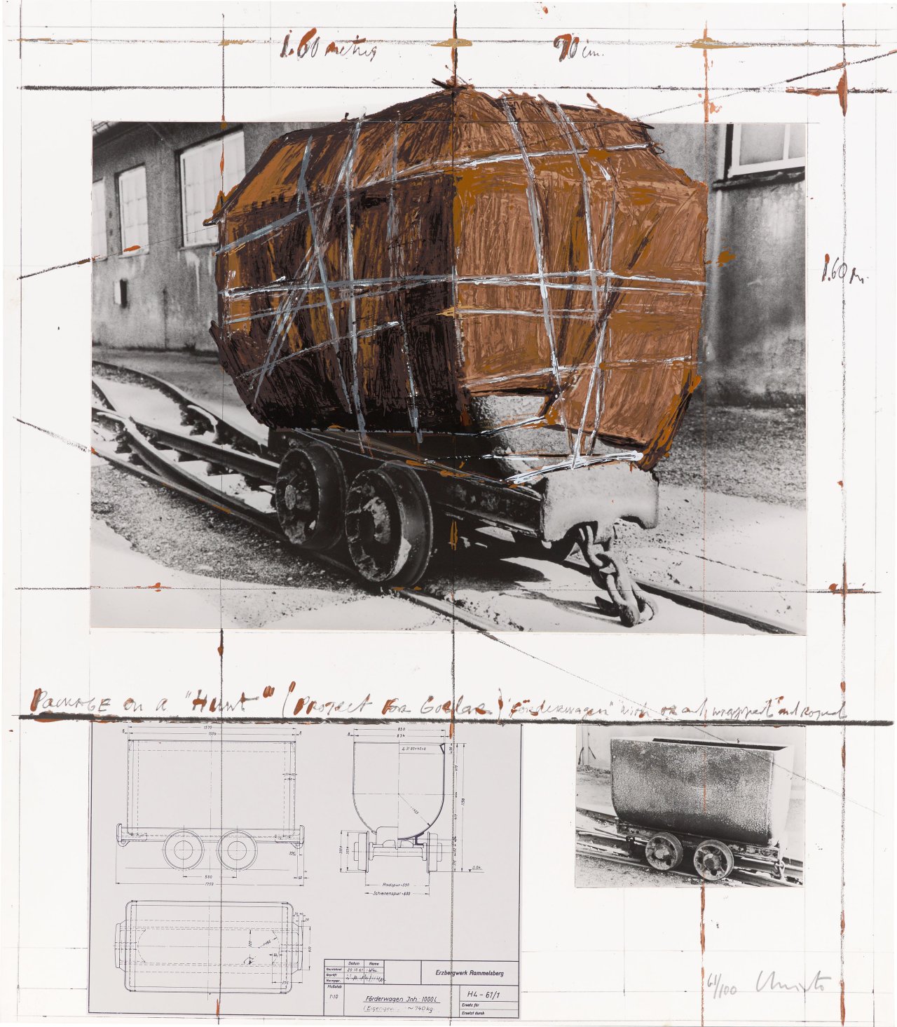 Auf diesem Bild ist das folgende Kunstwerk zu sehen:  Christo. „Package on a Hunt“. 1988.