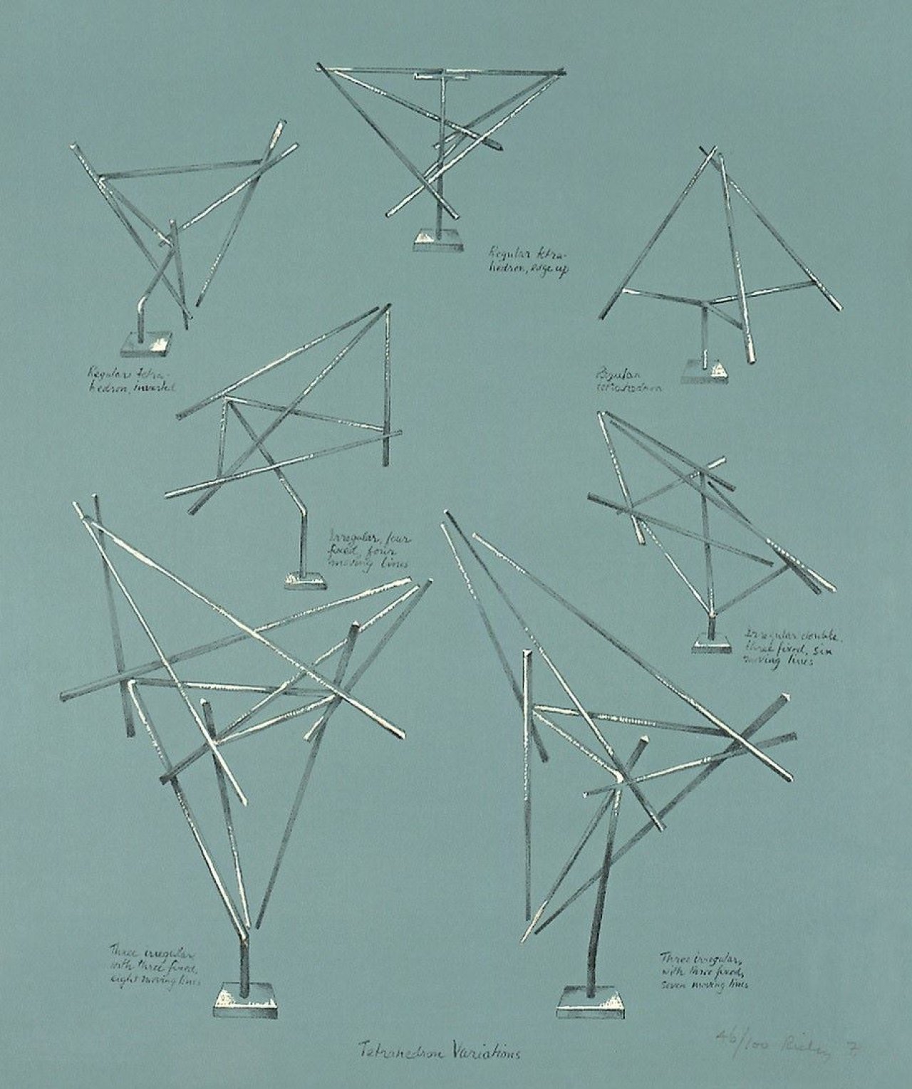 This picture shows the following artwork: George Rickey. „Tetrahedron Variations“. 1971.