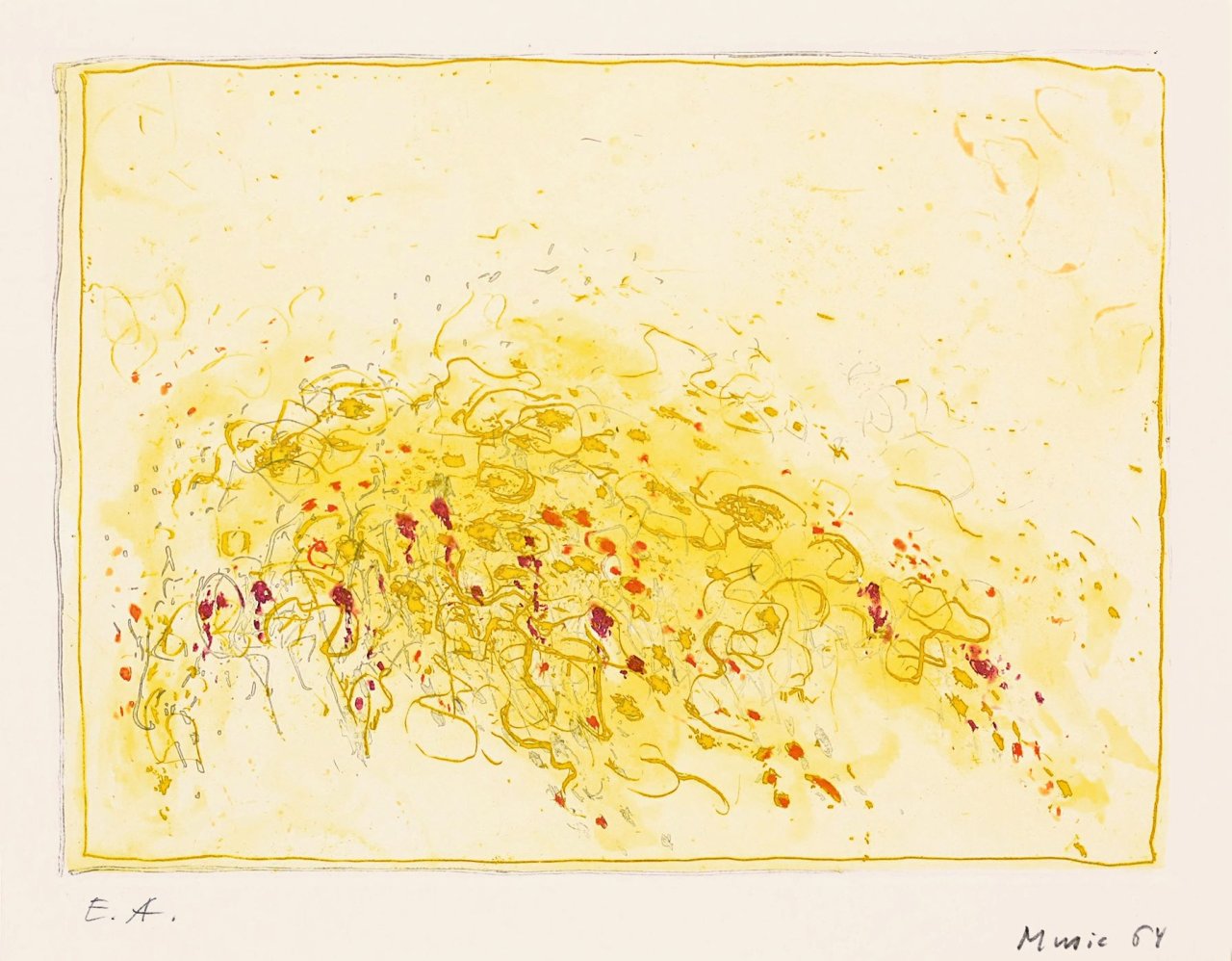 Auf diesem Bild ist das folgende Kunstwerk zu sehen: Zoran (Antonio) Music. „Point de Repère“. 1964.