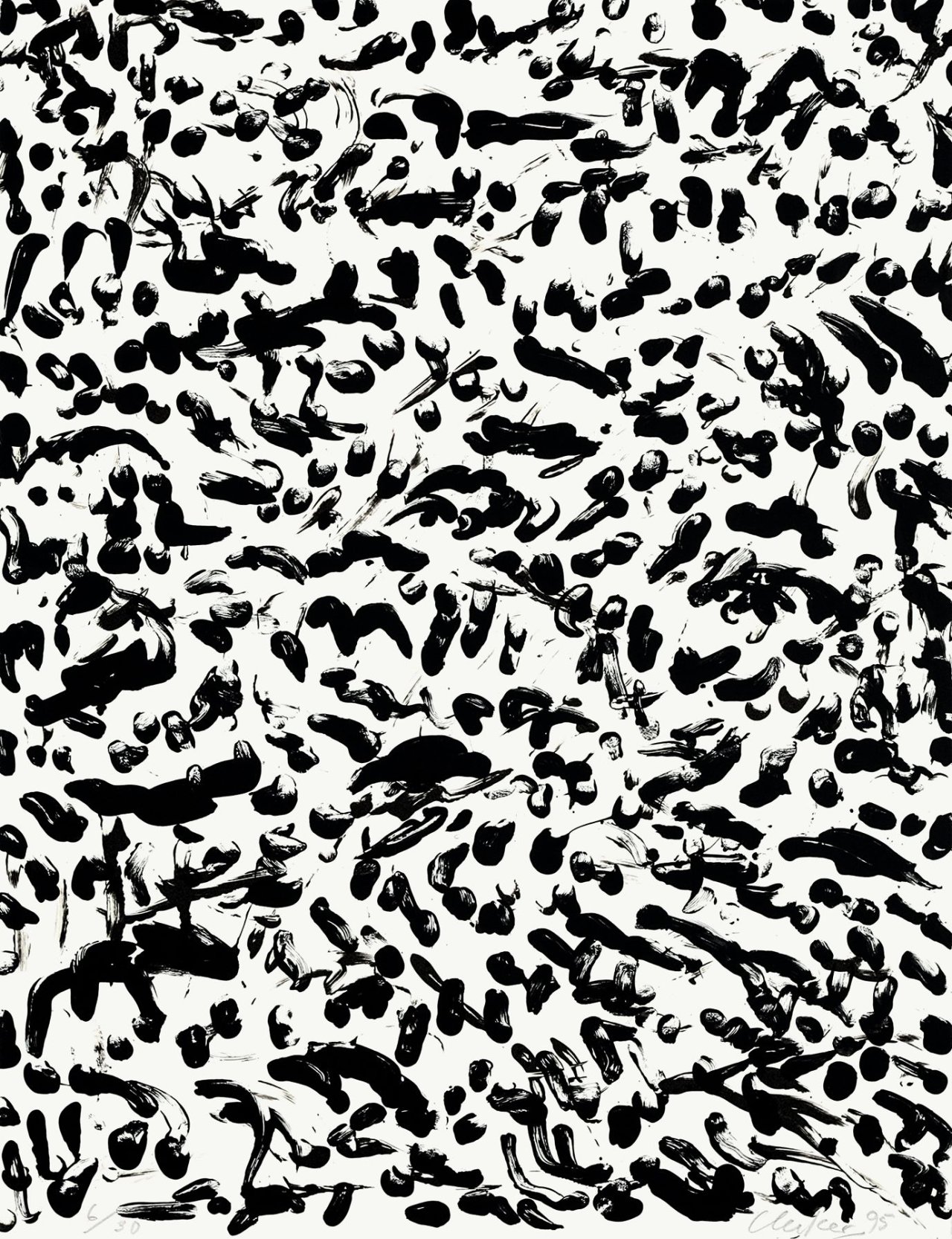 Auf diesem Bild ist das folgende Kunstwerk zu sehen: Günther Uecker. Ohne Titel. 1995.