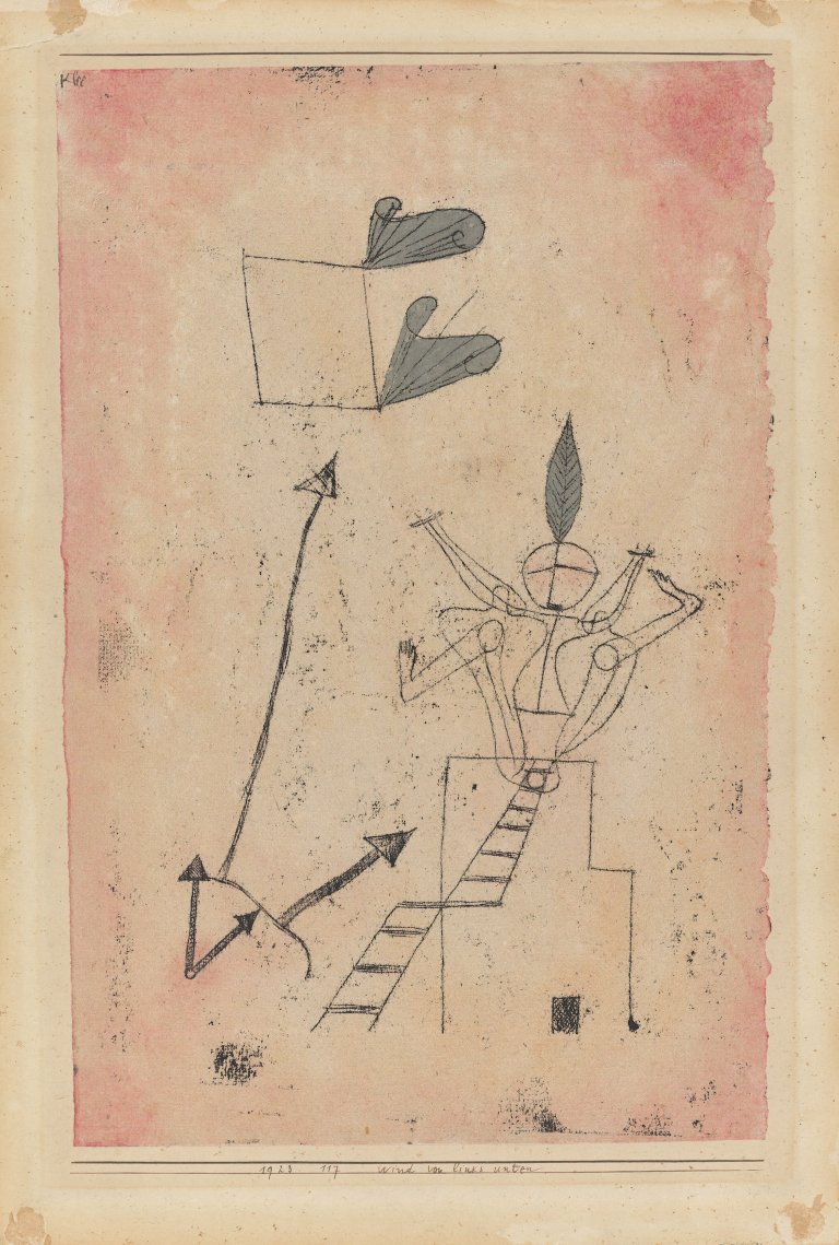 This picture shows the following artwork: Paul Klee. ”Wind von links unten”. 1923.