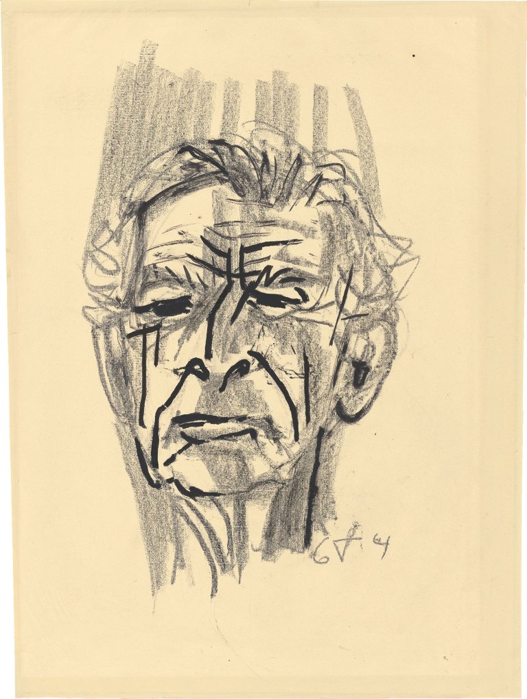 Auf diesem Bild ist das folgende Kunstwerk zu sehen: Otto Dix. Selbstbildnis. 1964.