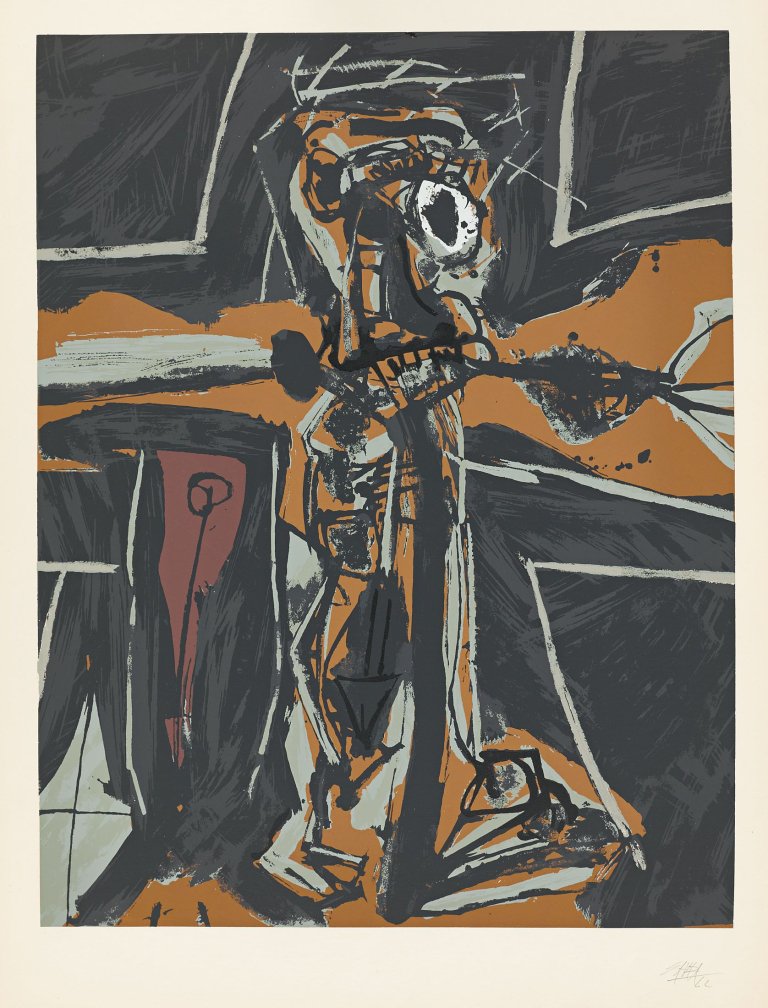 Auf diesem Bild ist das folgende Kunstwerk zu sehen: Antonio Saura. „Estaba cansado de trabajar “. 1962.