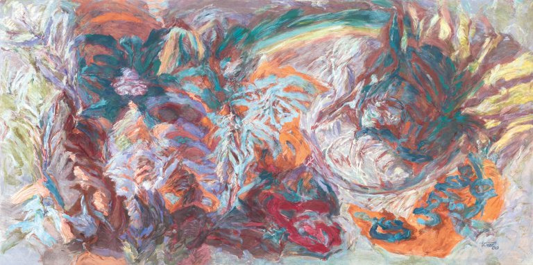 Auf diesem Bild ist das folgende Kunstwerk zu sehen: Hann Trier. „Archimedes I“. 1988.