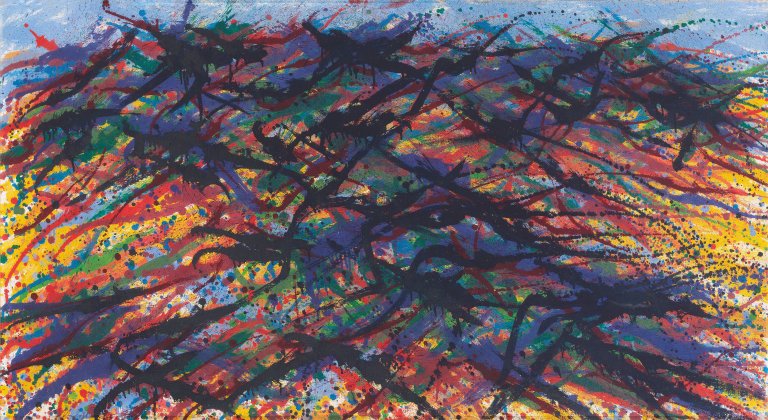 Auf diesem Bild ist das folgende Kunstwerk zu sehen: Max Uhlig. Ohne Titel (Georgshöhe). 1981.