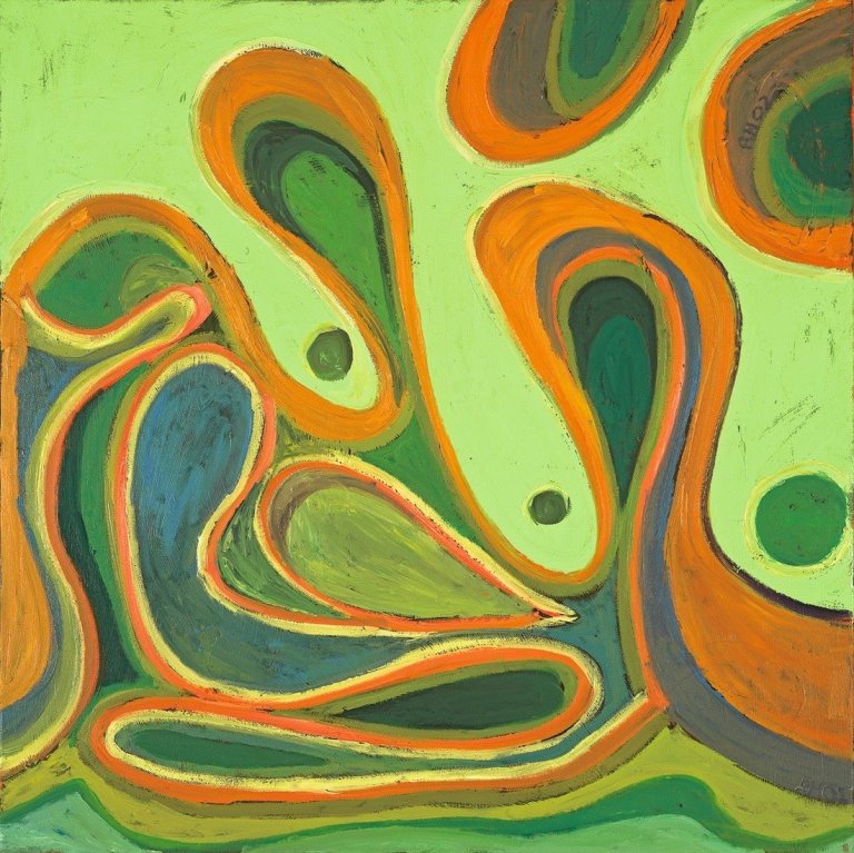 Auf diesem Bild ist das folgende Kunstwerk zu sehen: Anton Henning. Ohne Titel. 2002.