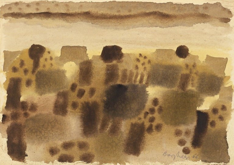 Auf diesem Bild ist das folgende Kunstwerk zu sehen: Eduard Bargheer. „Bamako“. 1966.