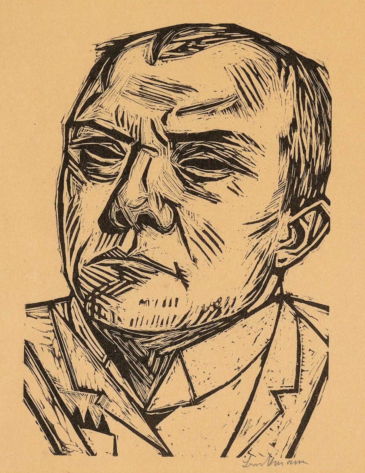 Auf diesem Bild ist das folgende Kunstwerk zu sehen: Max Beckmann. „Selbstbildnis“. 1922.