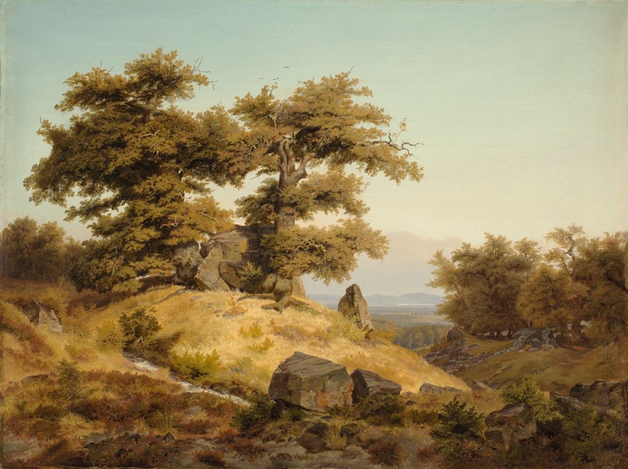 Auf diesem Bild ist das folgende Kunstwerk zu sehen: Carl Dahl. Blick ins Rheintal. 1836.