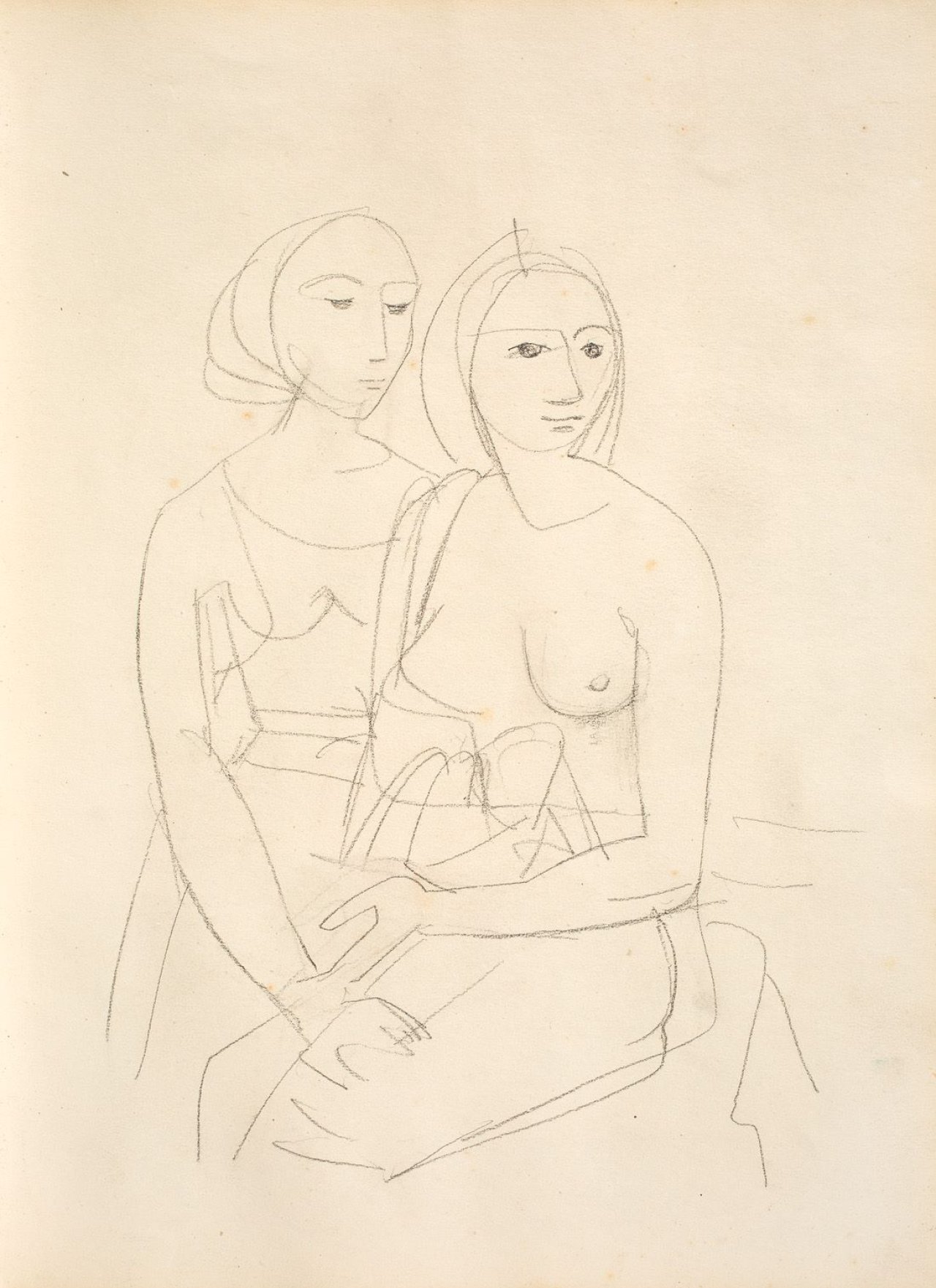 Auf diesem Bild ist das folgende Kunstwerk zu sehen: Karl Hofer. Skizzenbuch. Um 1945-55.