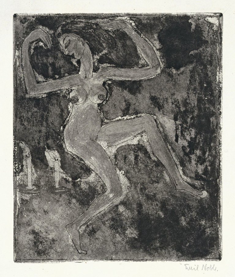 This picture shows the following artwork: Emil Nolde. „Kerzentänzerin“. 1918.