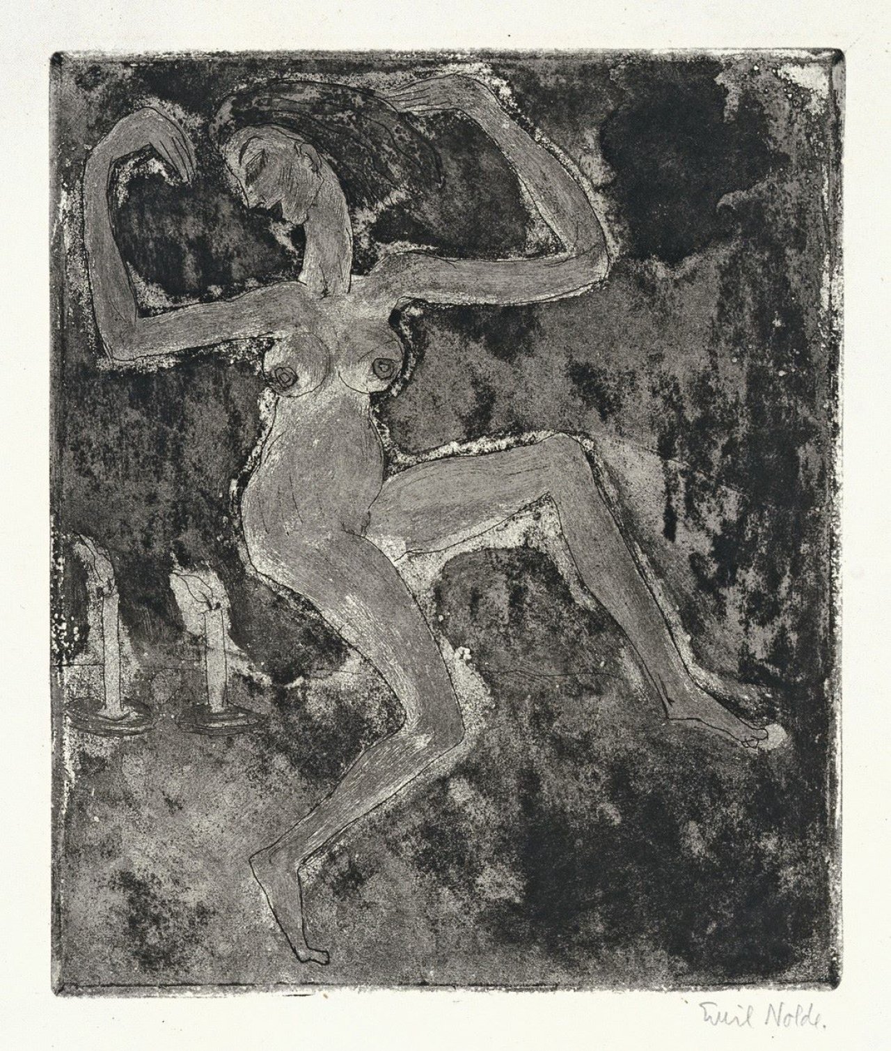 This picture shows the following artwork: Emil Nolde. „Kerzentänzerin“. 1918.