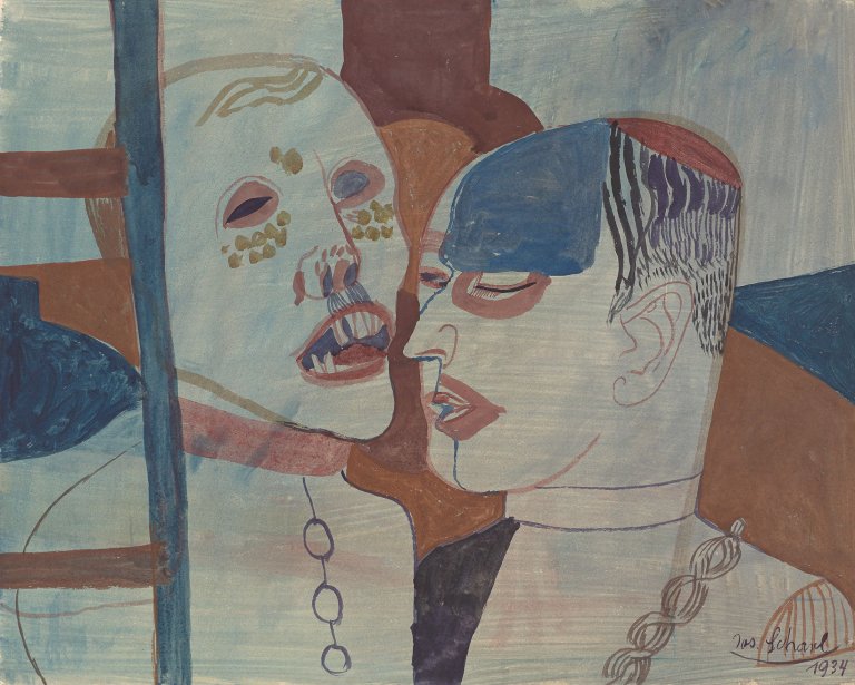 Auf diesem Bild ist das folgende Kunstwerk zu sehen: Josef Scharl. Nachtgespräch (Mißhandelte Gefangene). 1934.