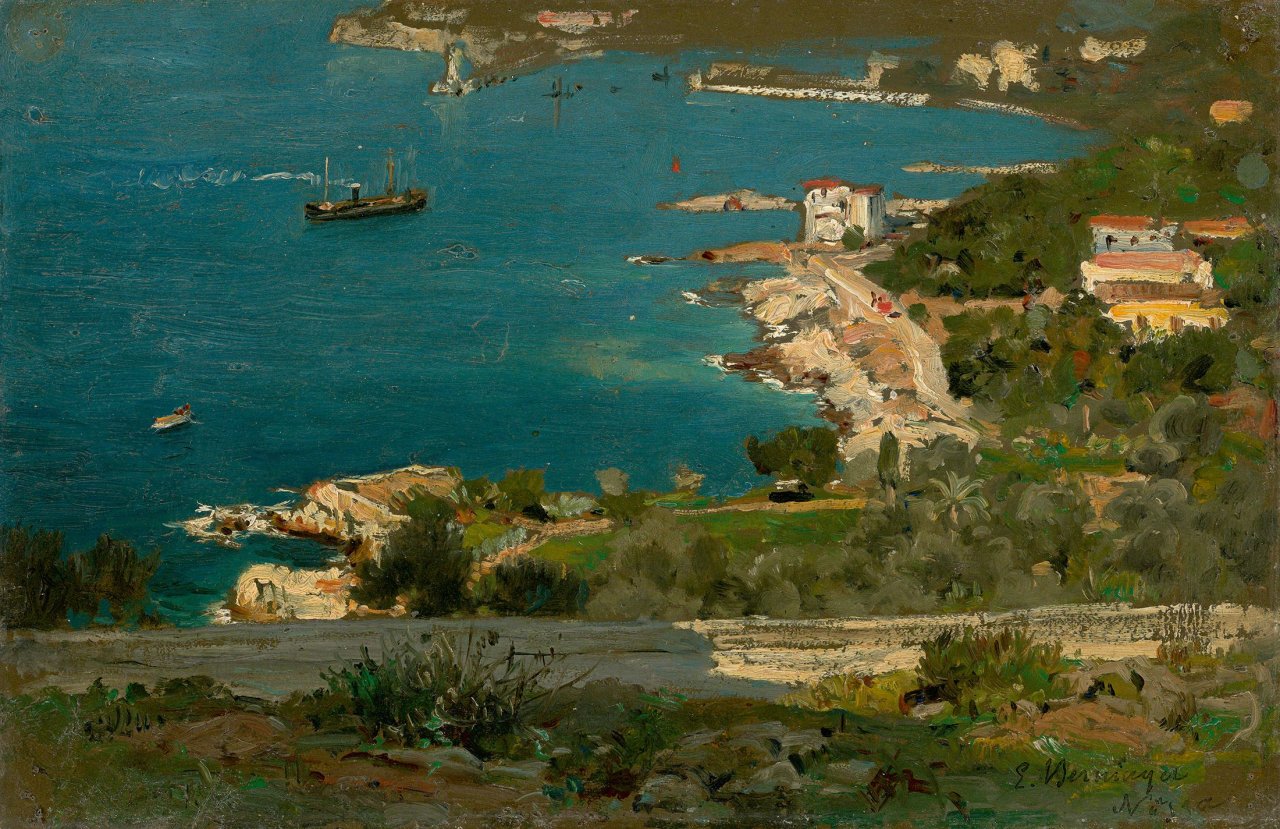 Auf diesem Bild ist das folgende Kunstwerk zu sehen: Edmund Berninger. Nizza.