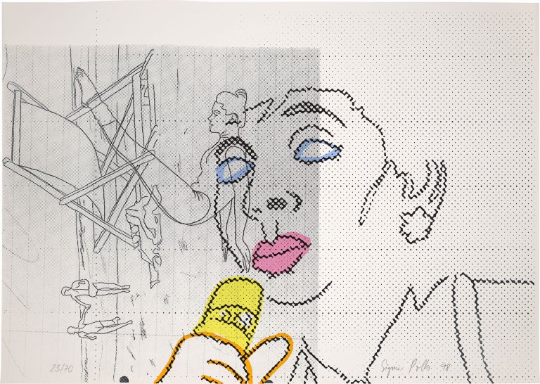 Auf diesem Bild ist das folgende Kunstwerk zu sehen: Sigmar Polke. „Freistilübung“. 1998.