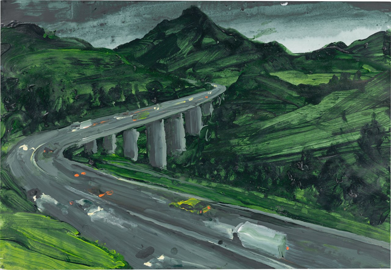 Auf diesem Bild ist das folgende Kunstwerk zu sehen: Sven Kroner. Autobahn. 2000.