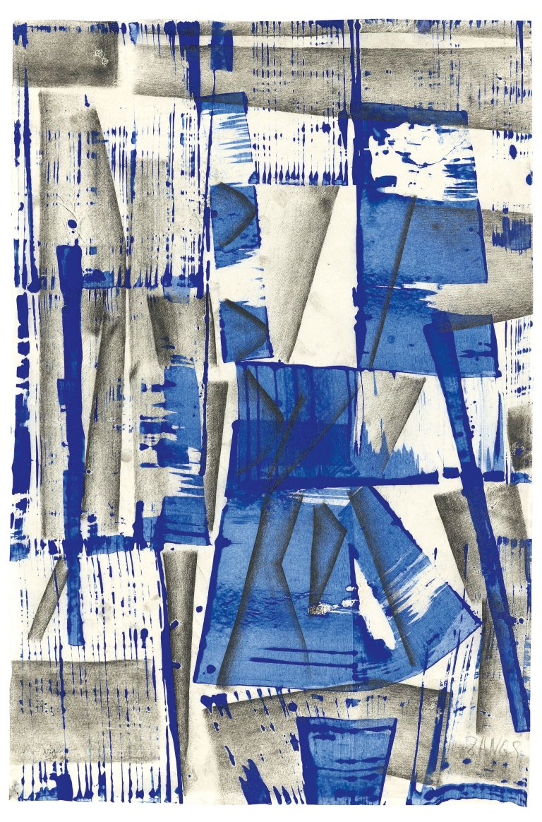 Auf diesem Bild ist das folgende Kunstwerk zu sehen: Herbert Zangs. Ohne Titel. Um 1958.
