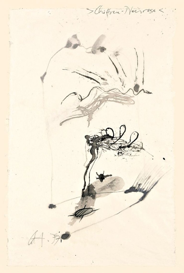 Auf diesem Bild ist das folgende Kunstwerk zu sehen: Gerhard Hoehme. „Chiffren-Neurose“. 1977.