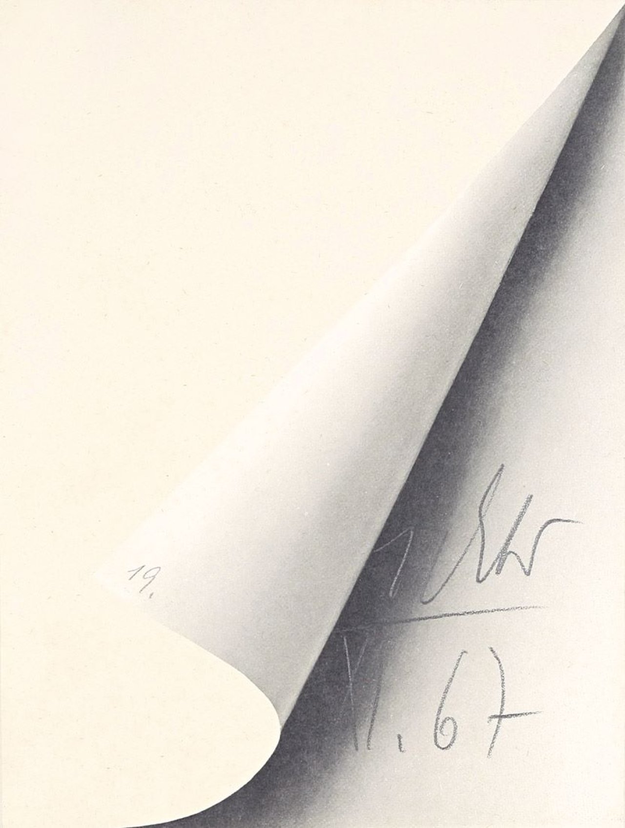 This picture shows the following artwork: Gerhard Richter. „Blattecke“. 1967.