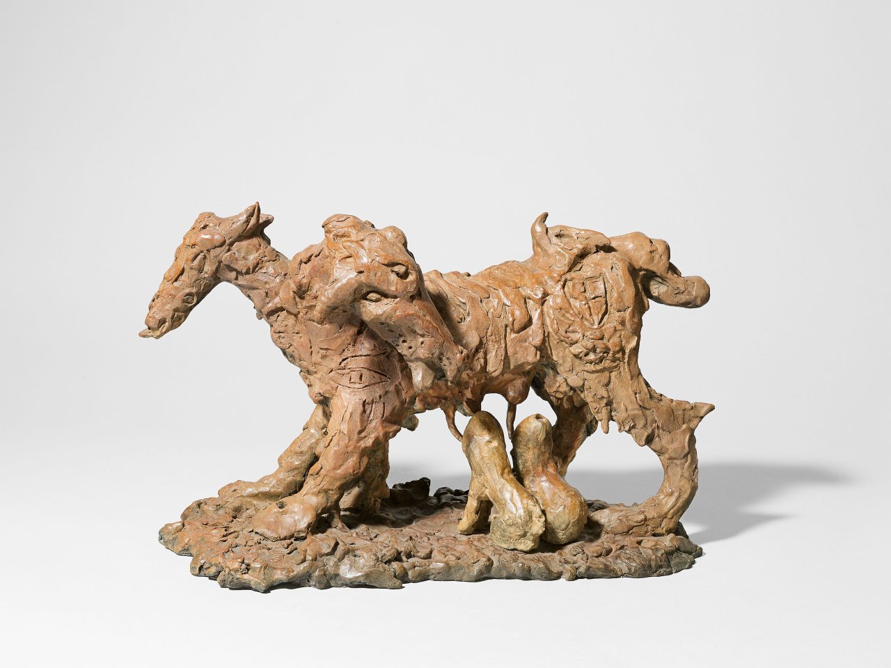 Auf diesem Bild ist das folgende Kunstwerk zu sehen: Jonathan Meese. Kleiner Wolf (Small Wolf). 2007.