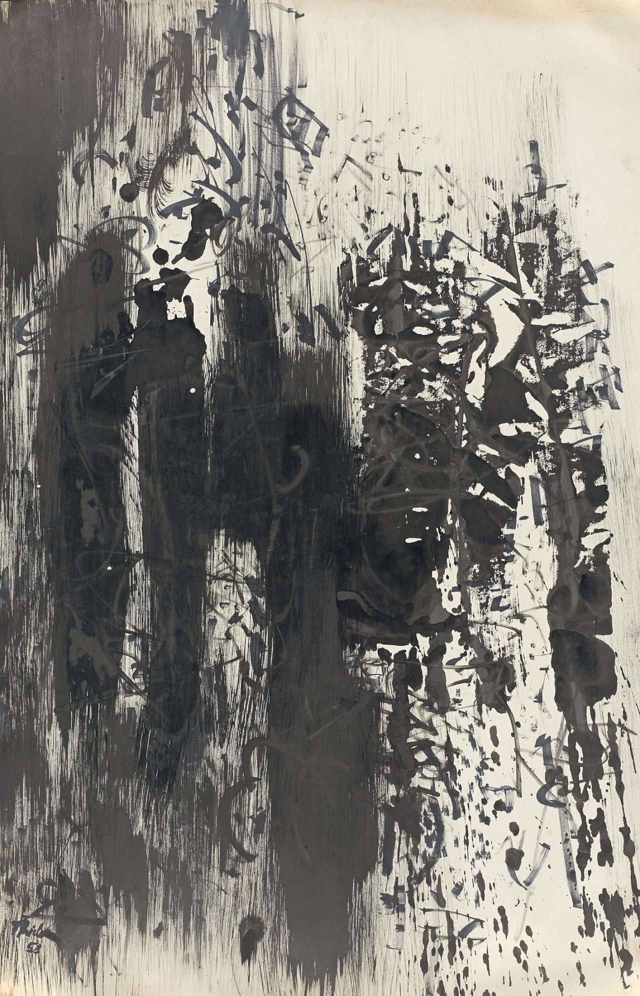 Auf diesem Bild ist das folgende Kunstwerk zu sehen: Fred Thieler. „S•W•II/58•N“. 1958.