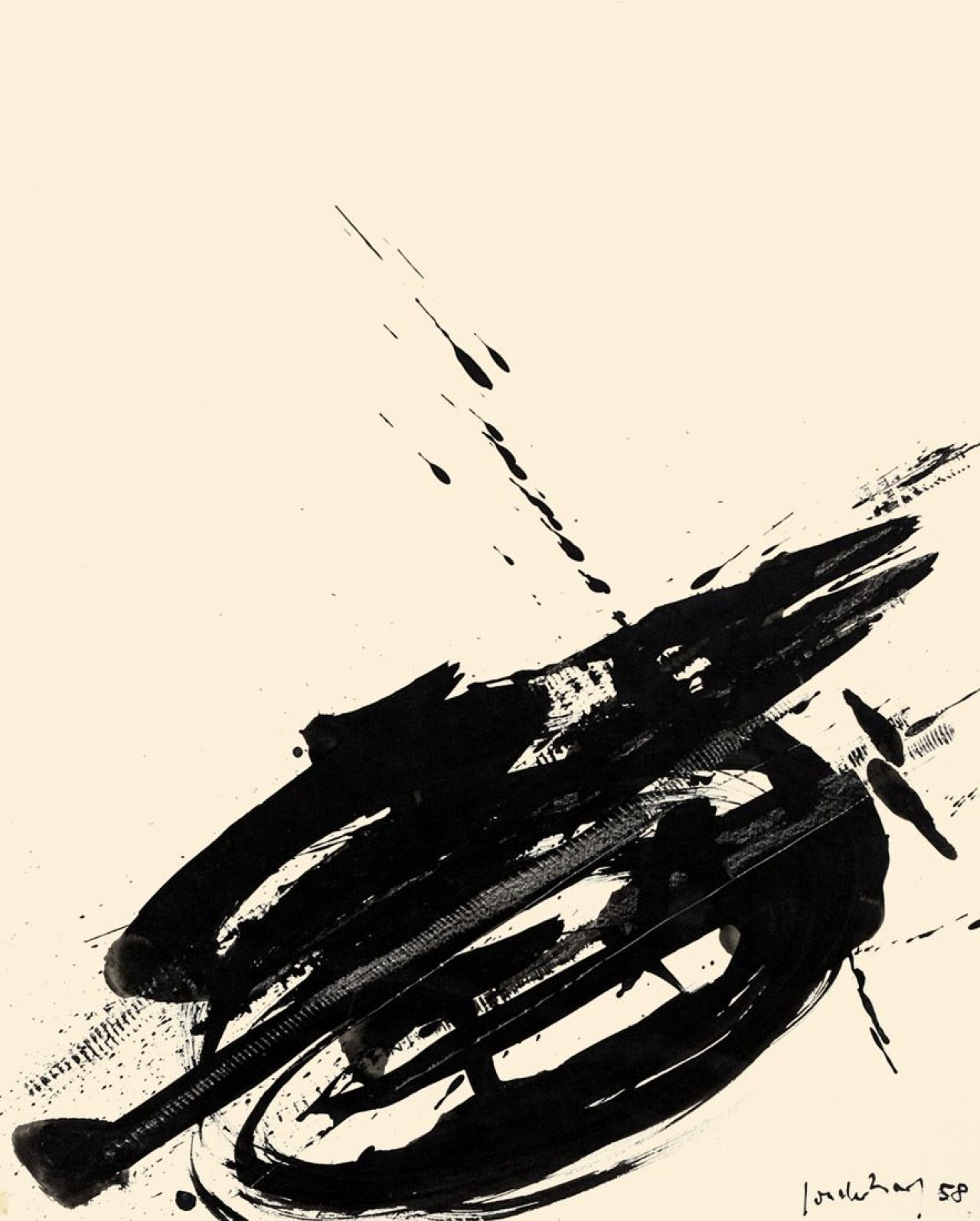 Auf diesem Bild ist das folgende Kunstwerk zu sehen: K.R.H. Sonderborg. Ohne Titel. 1958.
