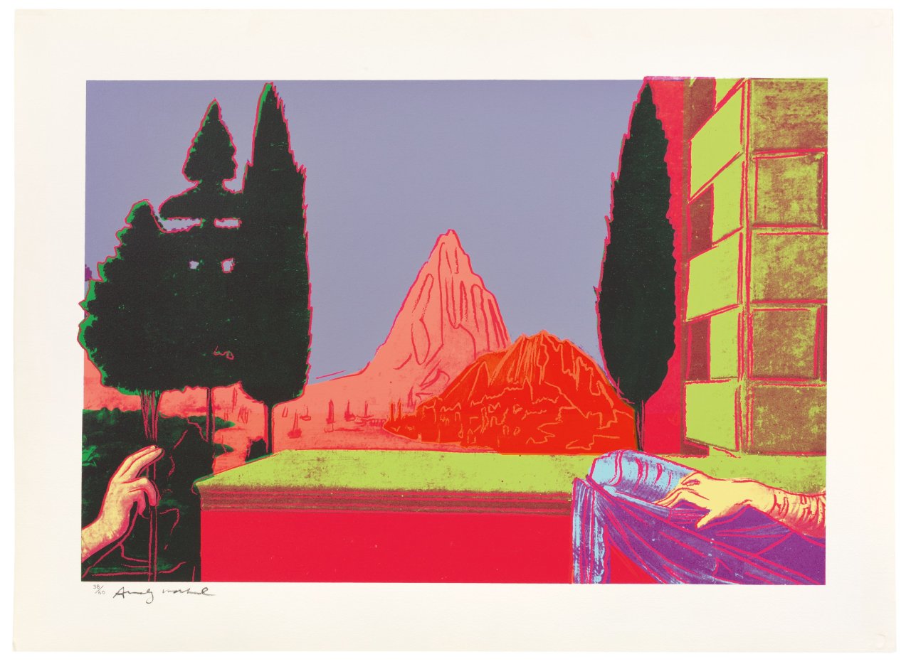 Auf diesem Bild ist das folgende Kunstwerk zu sehen: Andy Warhol. „The Annunciation“. 1984.
