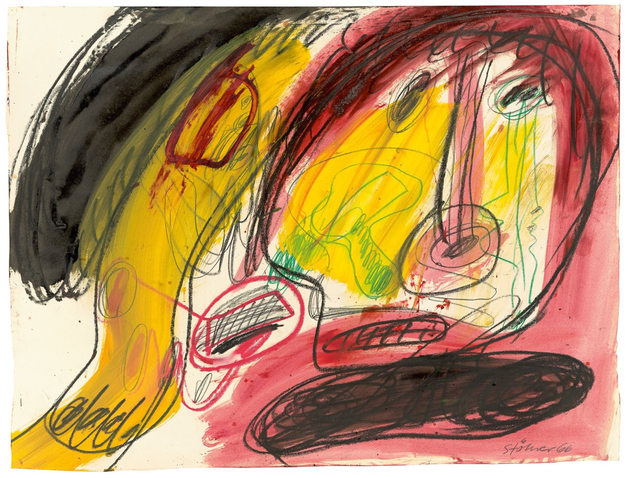 Auf diesem Bild ist das folgende Kunstwerk zu sehen: Walter Stöhrer. Ohne Titel. 1966.