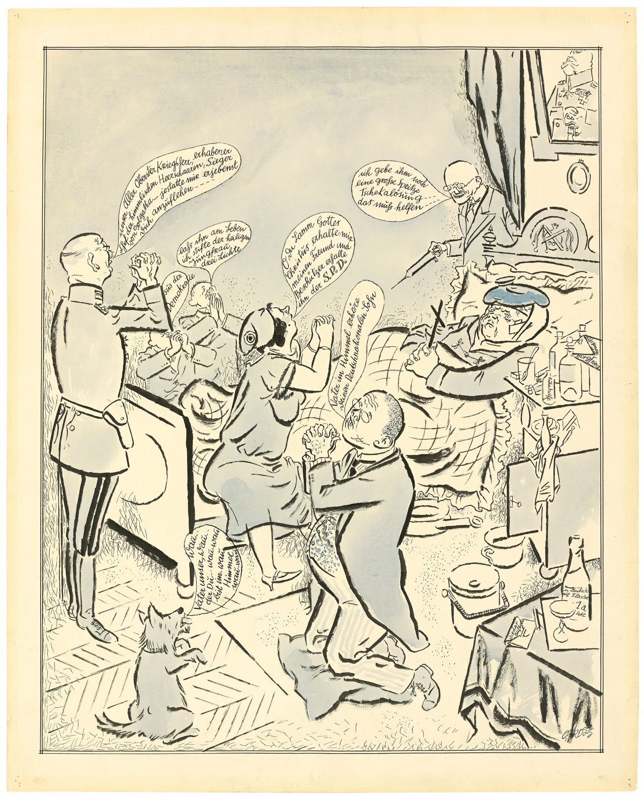 This picture shows the following artwork: George Grosz. „Ihr Flehen und unser Fluch (Dem Kapital zum 1. Mai)“. 1925.