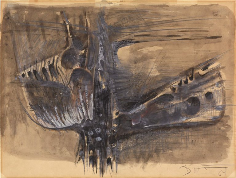 Auf diesem Bild ist das folgende Kunstwerk zu sehen: Bernhard Heiliger. Ohne Titel. 1964.