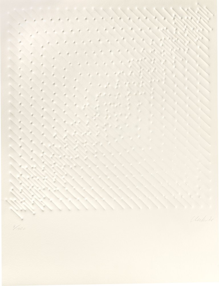 Auf diesem Bild ist das folgende Kunstwerk zu sehen: Günther Uecker. Ohne Titel. 1976.