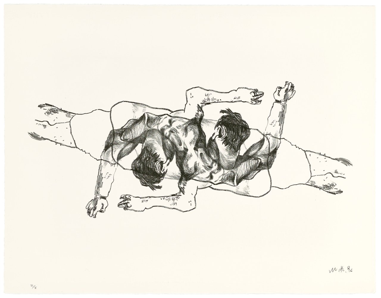 Auf diesem Bild ist das folgende Kunstwerk zu sehen: Martin Kippenberger. Aus „Das Floß der Medusa“. 1996.