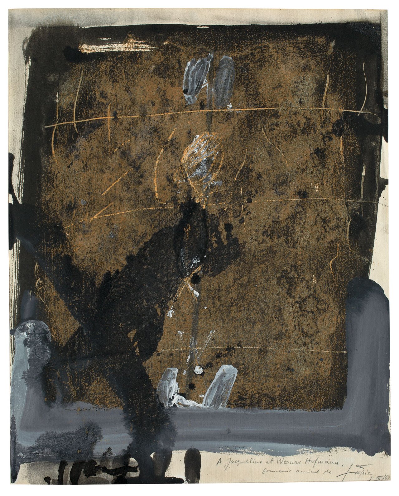 This picture shows the following artwork: Antoni Tàpies. Untitled. 1968.