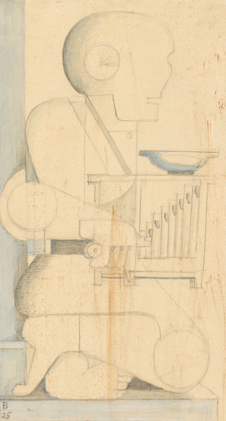 Auf diesem Bild ist das folgende Kunstwerk zu sehen: Gottfried Brockmann. Orgelspieler. 1925.