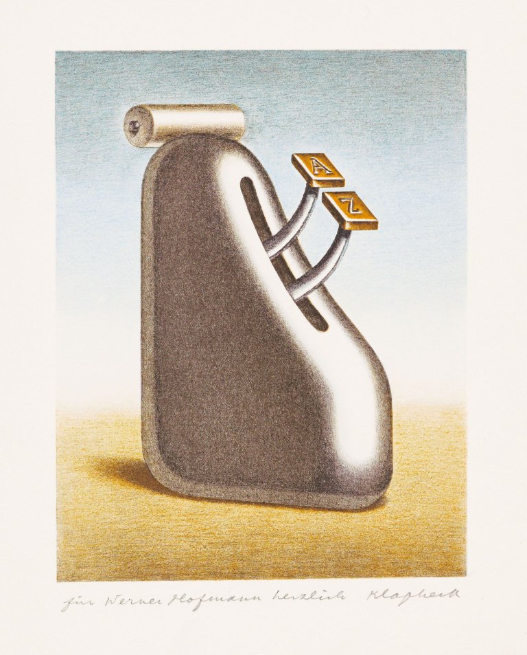 This picture shows the following artwork: Konrad Klapheck. „Von A bis Z“. 1985.