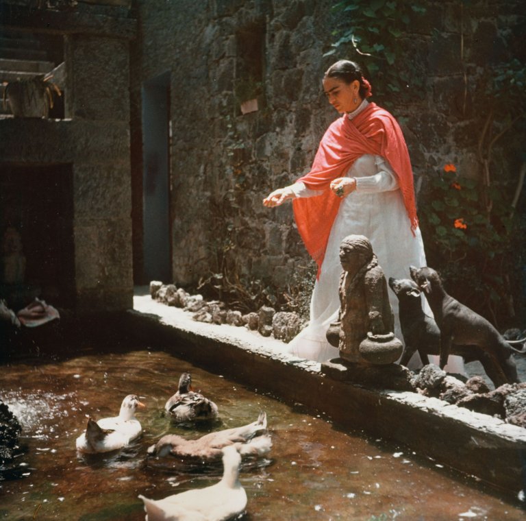 Auf diesem Bild ist das folgende Kunstwerk zu sehen: Gisèle Freund. Frida Kahlo, Mexico-City. 1951.