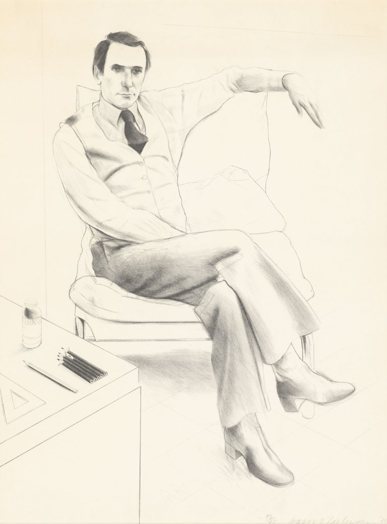 Auf diesem Bild ist das folgende Kunstwerk zu sehen: David Hockney. „Nicholas Wilder“. 1976.