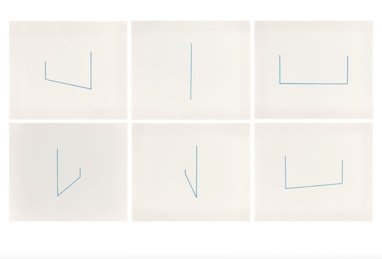 Auf diesem Bild ist das folgende Kunstwerk zu sehen: Fred Sandback. Ohne Titel. 1975.