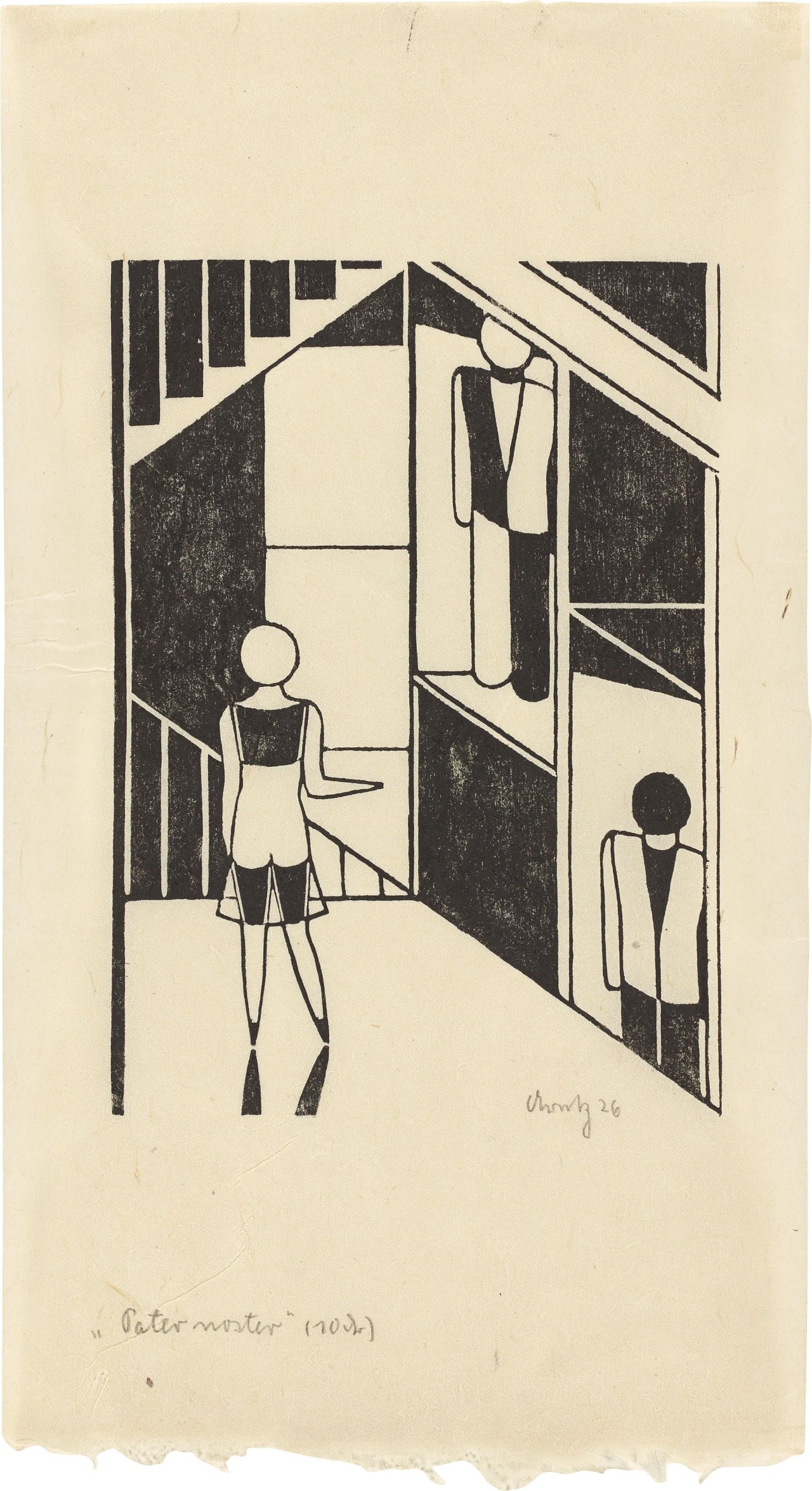 Auf diesem Bild ist das folgende Kunstwerk zu sehen: Gerd Arntz. „Paternoster“. 1926.