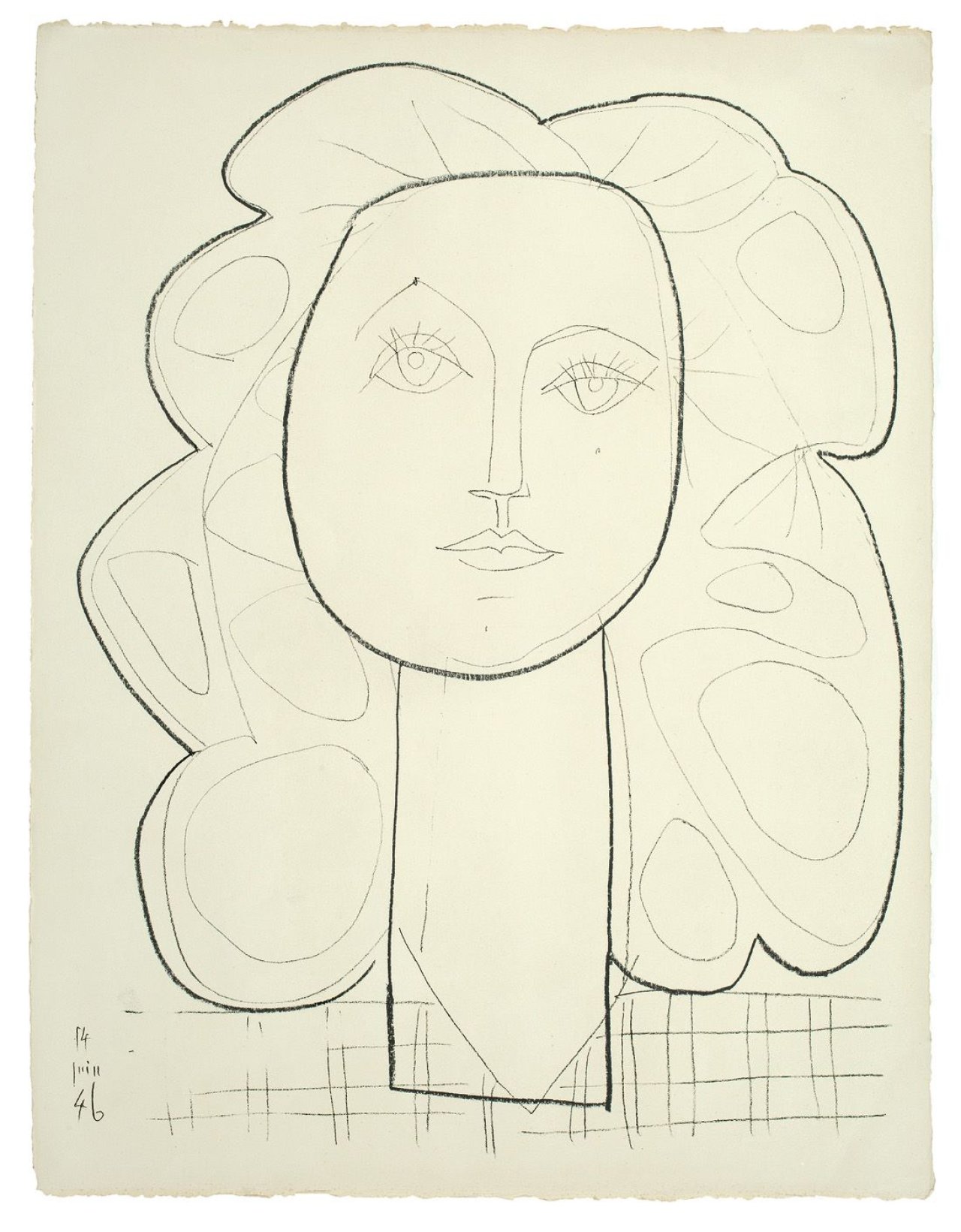 Auf diesem Bild ist das folgende Kunstwerk zu sehen: Pablo Picasso. „Françoise“. 1946.