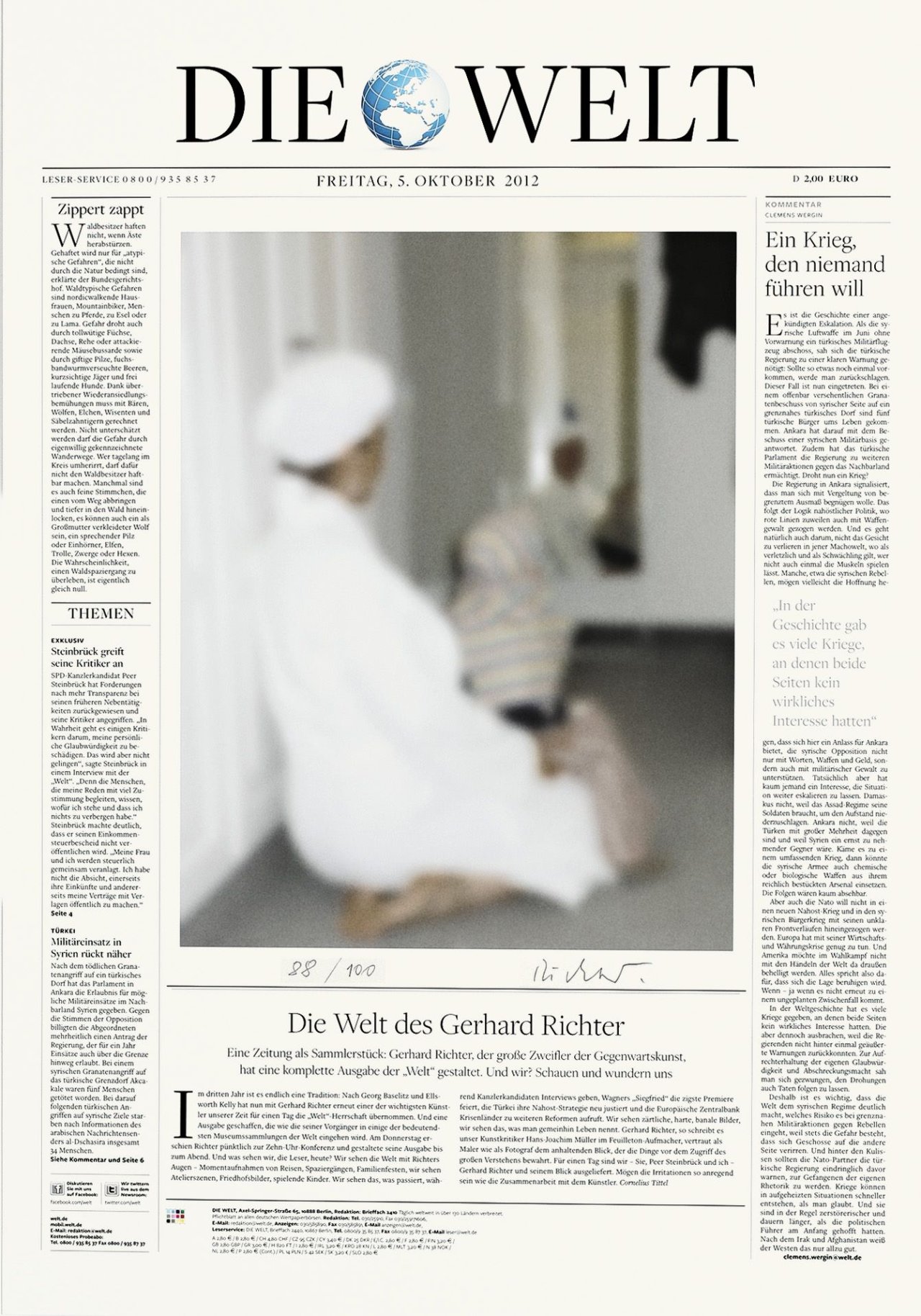 Auf diesem Bild ist das folgende Kunstwerk zu sehen: Gerhard Richter. „Die Welt des Gerhard Richter“. 2012.
