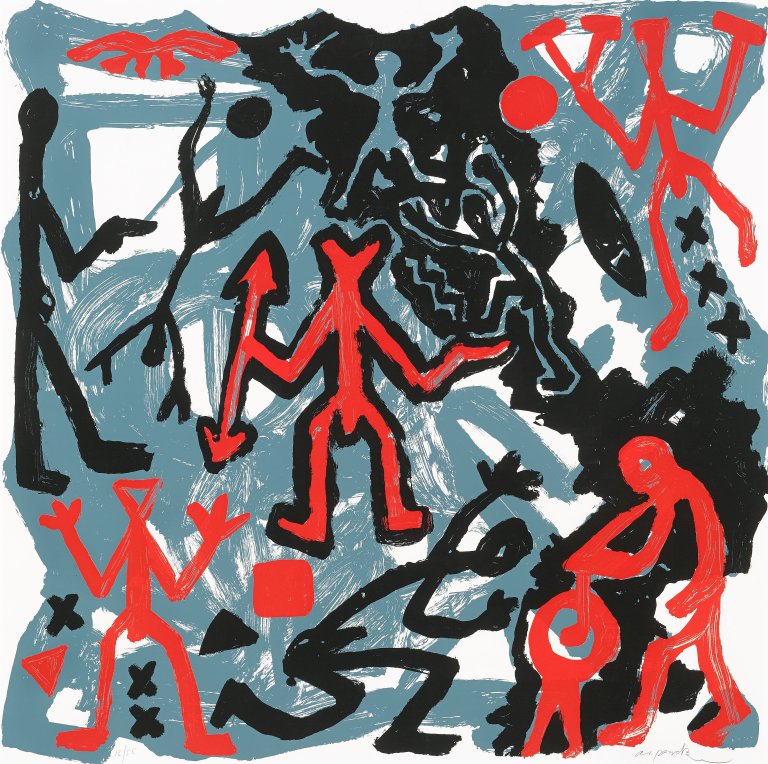 Auf diesem Bild ist das folgende Kunstwerk zu sehen: A.R. Penck. Ohne Titel. 1984.