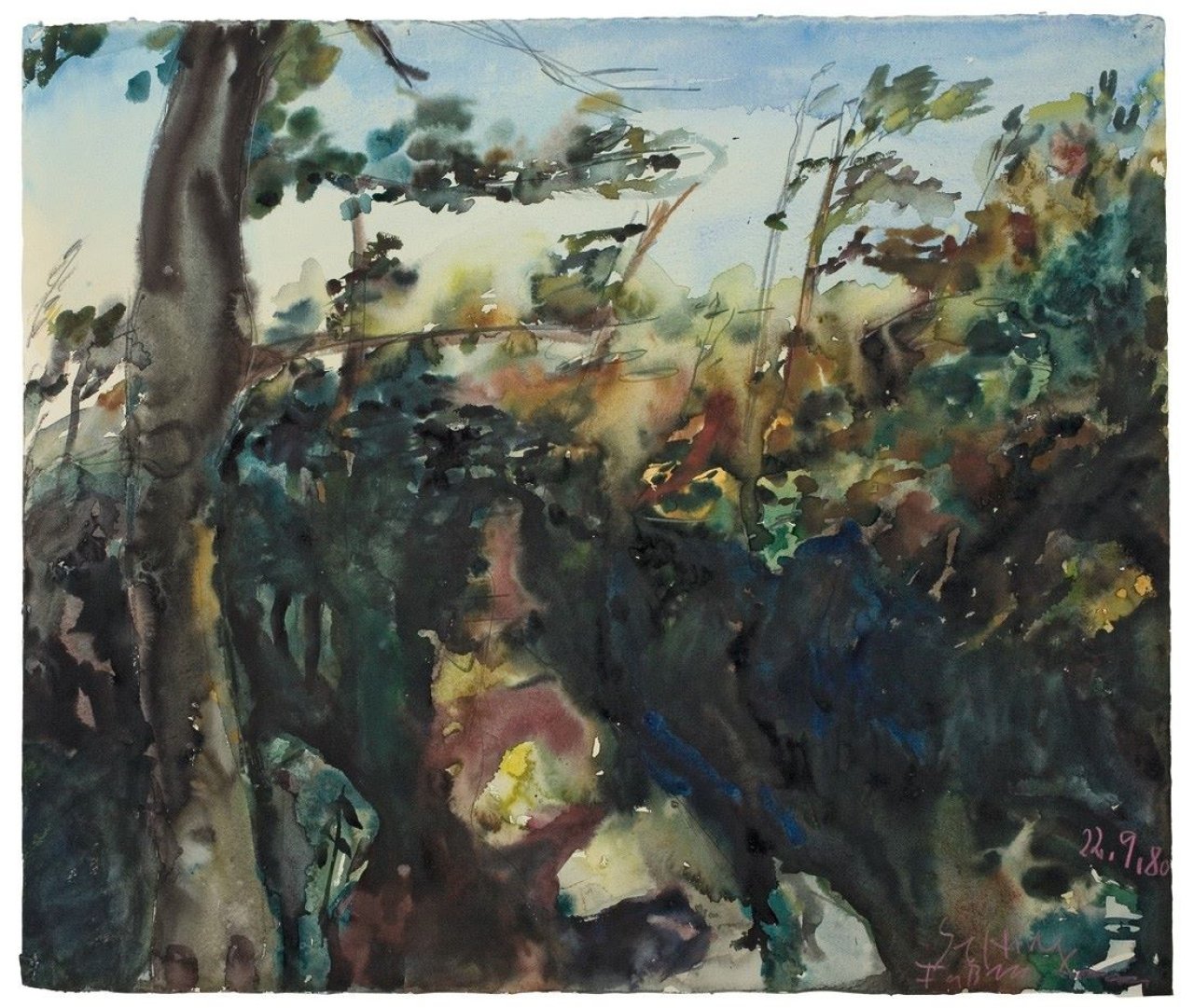 This picture shows the following artwork: Klaus Fußmann. Garten (Gelting). 1980.