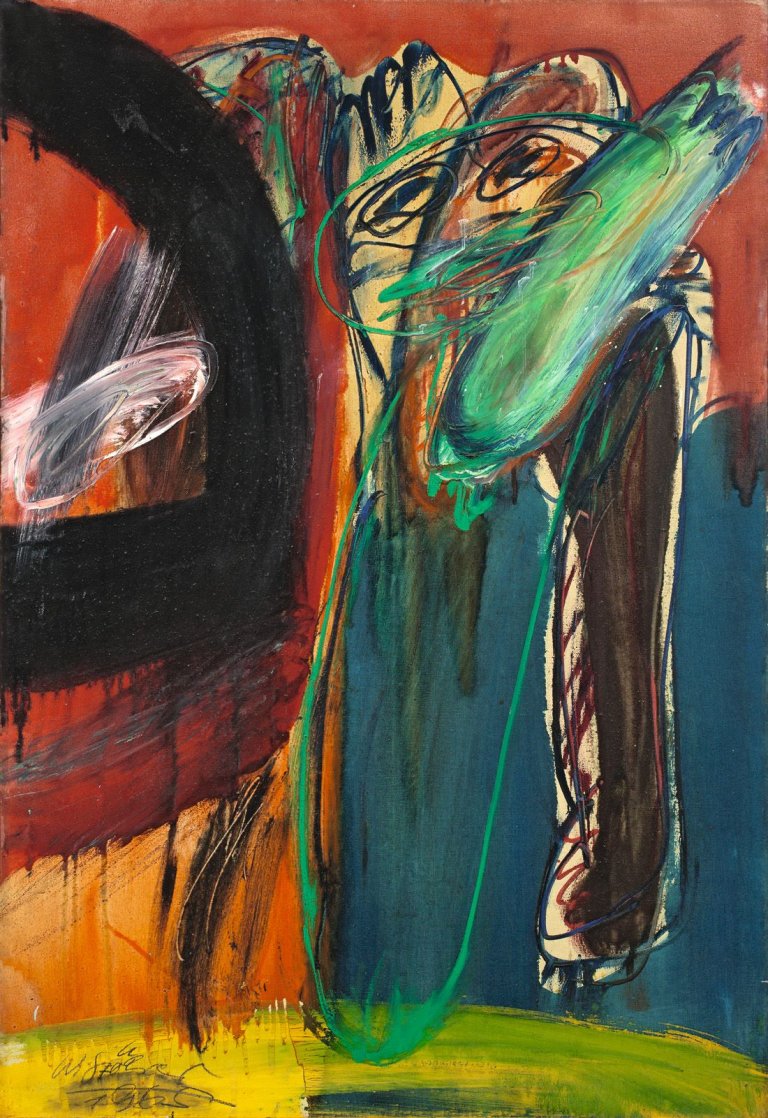 Auf diesem Bild ist das folgende Kunstwerk zu sehen: Walter Stöhrer. „Nuded Green II (für Burroughs)“. 1965.