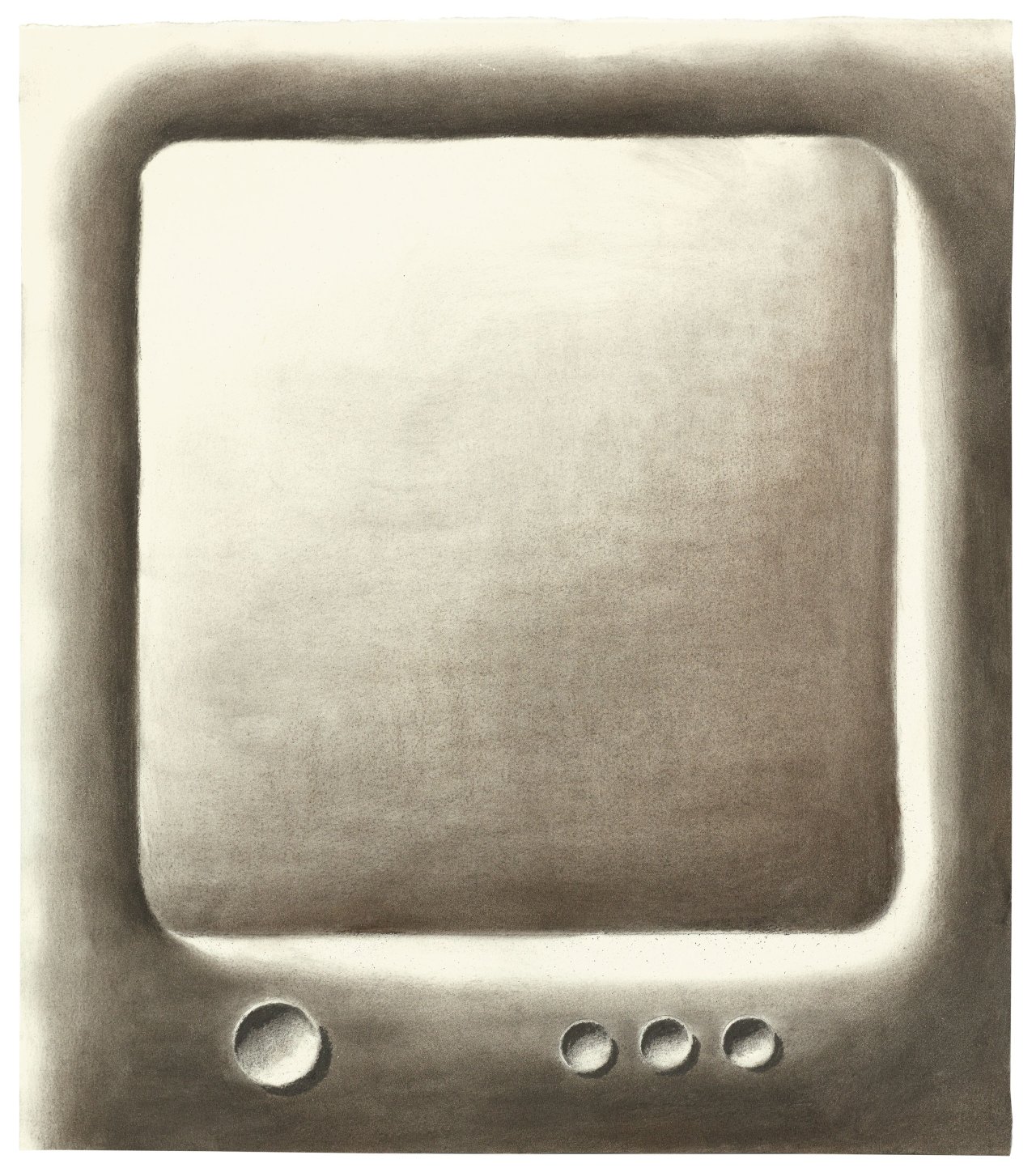 Auf diesem Bild ist das folgende Kunstwerk zu sehen: Andreas Schulze. Ohne Titel (Fernseher). 2001.